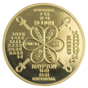 Gold Plated Bio-Resonator Triangle Medallion - Image 2
